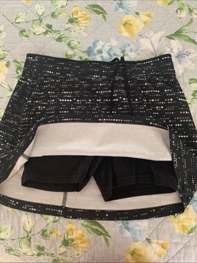 made for life Black Printed Skort with Inner Shorts